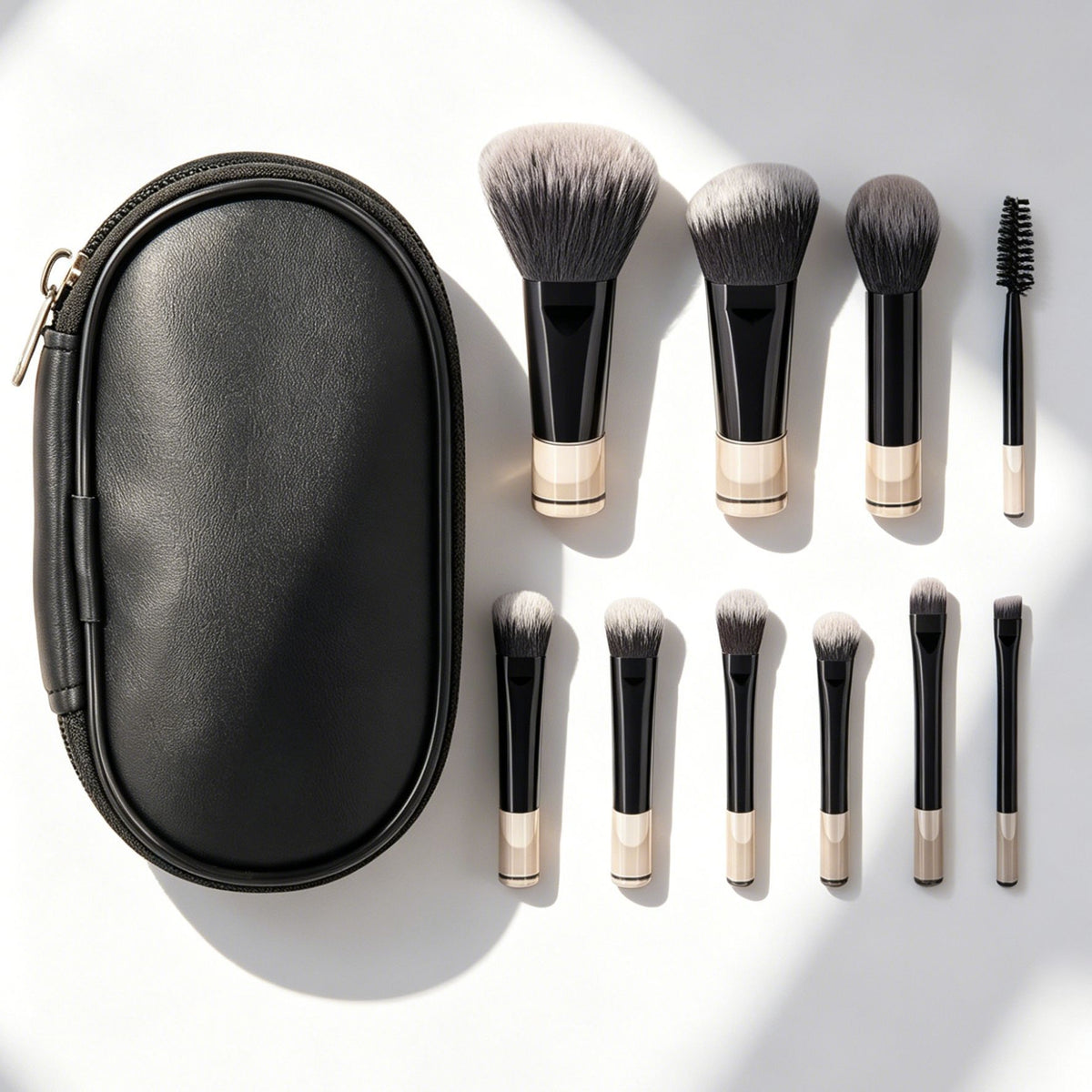 10 Mini Makeup Brushes, 10 Makeup Brushes with Short Handles, Multi-Color Set, Cross-Border, Dropshipping, Direct from Factory - image 4