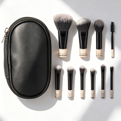 10 Mini Makeup Brushes, 10 Makeup Brushes with Short Handles, Multi-Color Set, Cross-Border, Dropshipping, Direct from Factory - image 4