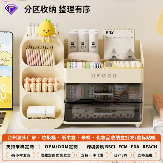 Cosmetic Storage Box for Home Use, High-End Large-Capacity Skincare Product Organizer with Multiple Compartments - image 1
