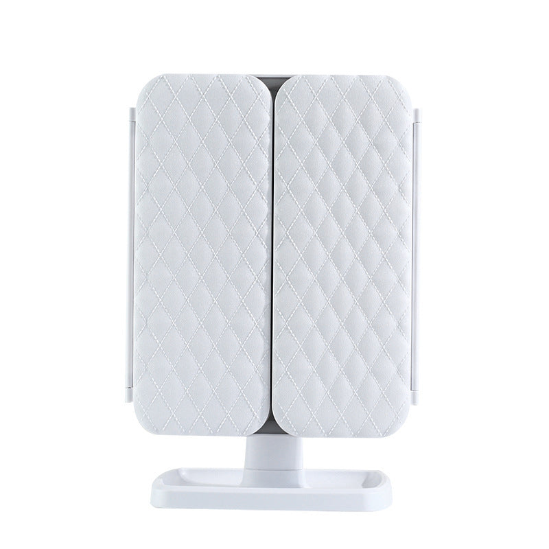Led Desktop Shell Mirror with Three-Sided Storage Box, Foldable Makeup Mirror with Light, Adjustable Desktop Makeup Mirror - image 5