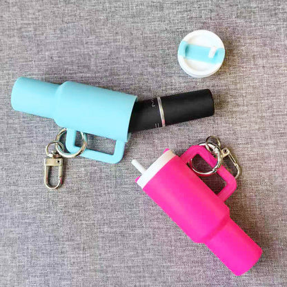 Cross-border new ice cup key chain Stanley Stanley key chain pendant can put lipstick backpack hanging - image 2