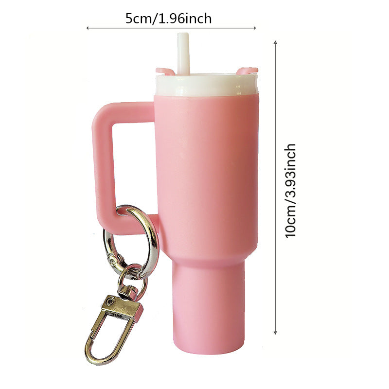 Cross-border new ice cup key chain Stanley Stanley key chain pendant can put lipstick backpack hanging - image 4
