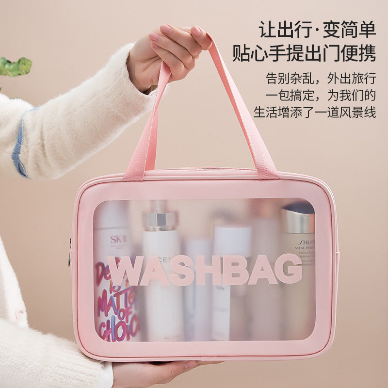 Pvc Cosmetic Bag, Portable Makeup Storage Bag, Swimming Bag, Transparent Cosmetic Bag, Large Capacity Portable Toiletry Bag - image 4
