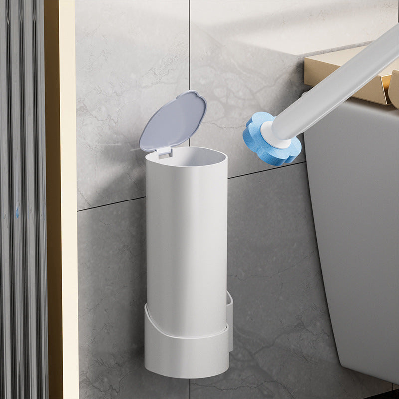 Disposable Toilet Brush suit Replacement Sheet Cleaning Brush Nail-free Wall Hanging Toilet Brush Cleaning No Dead Angle Toilet Brush - image 2