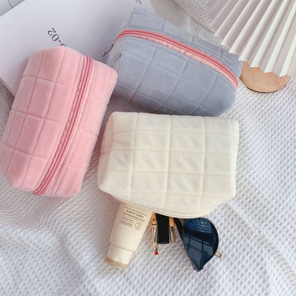Cosmetic Bag, Clutch Bag, Pen Case, Large Capacity, High-End Feel, Ins-Style Cosmetics Storage Bag, Travel Portable Toiletry Bag - image 3