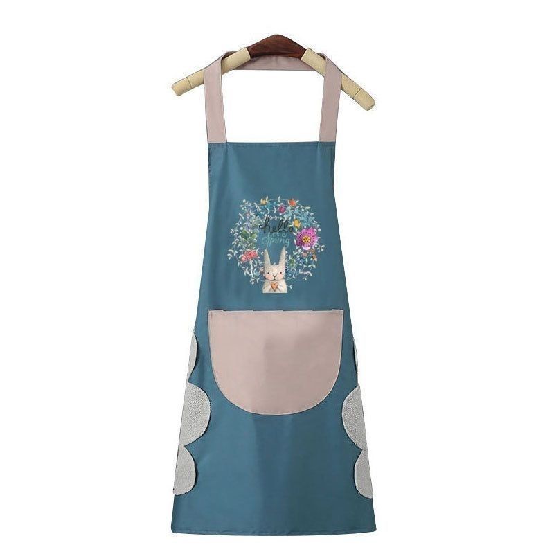 Source Manufacturer Can Be Labed with Cute Deer Garland Rabbit Beauty Pattern Household Apron Waterproof and Oil-Proof Kitchen Use - image 5