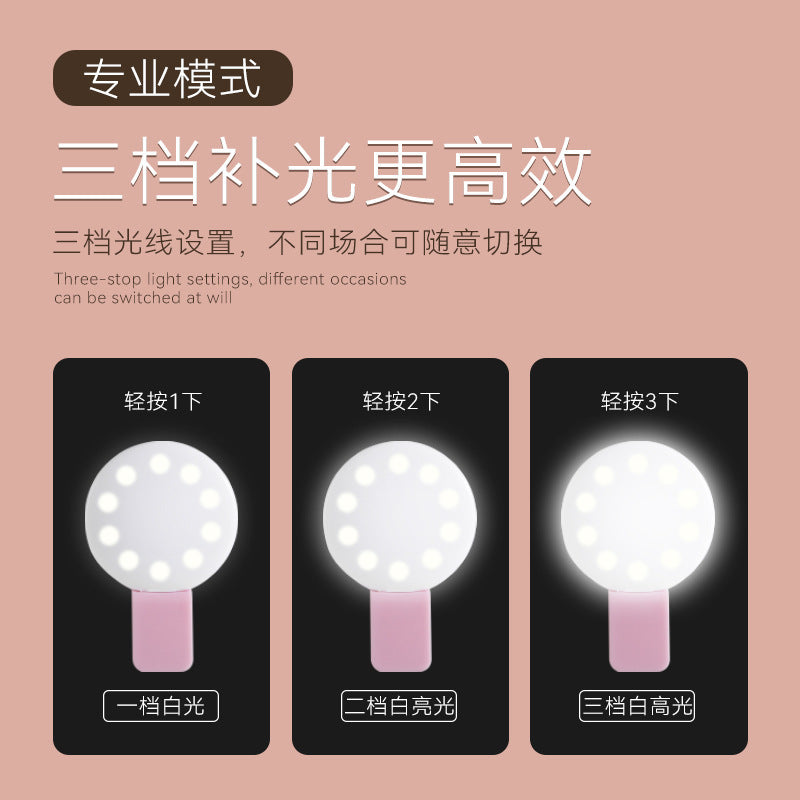 Little Q Fill Light Rechargeable Mobile Phone Sf02 Flash Clip Light Beauty Light Selfie Light Live Broadcast Light Portable - image 2