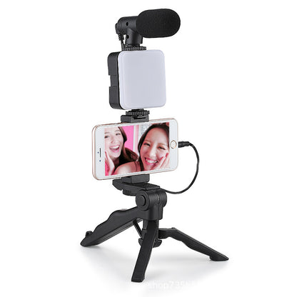 Desktop beauty leg pocket fill light with microphone suit SLR conference light handheld photography with microphone - image 4
