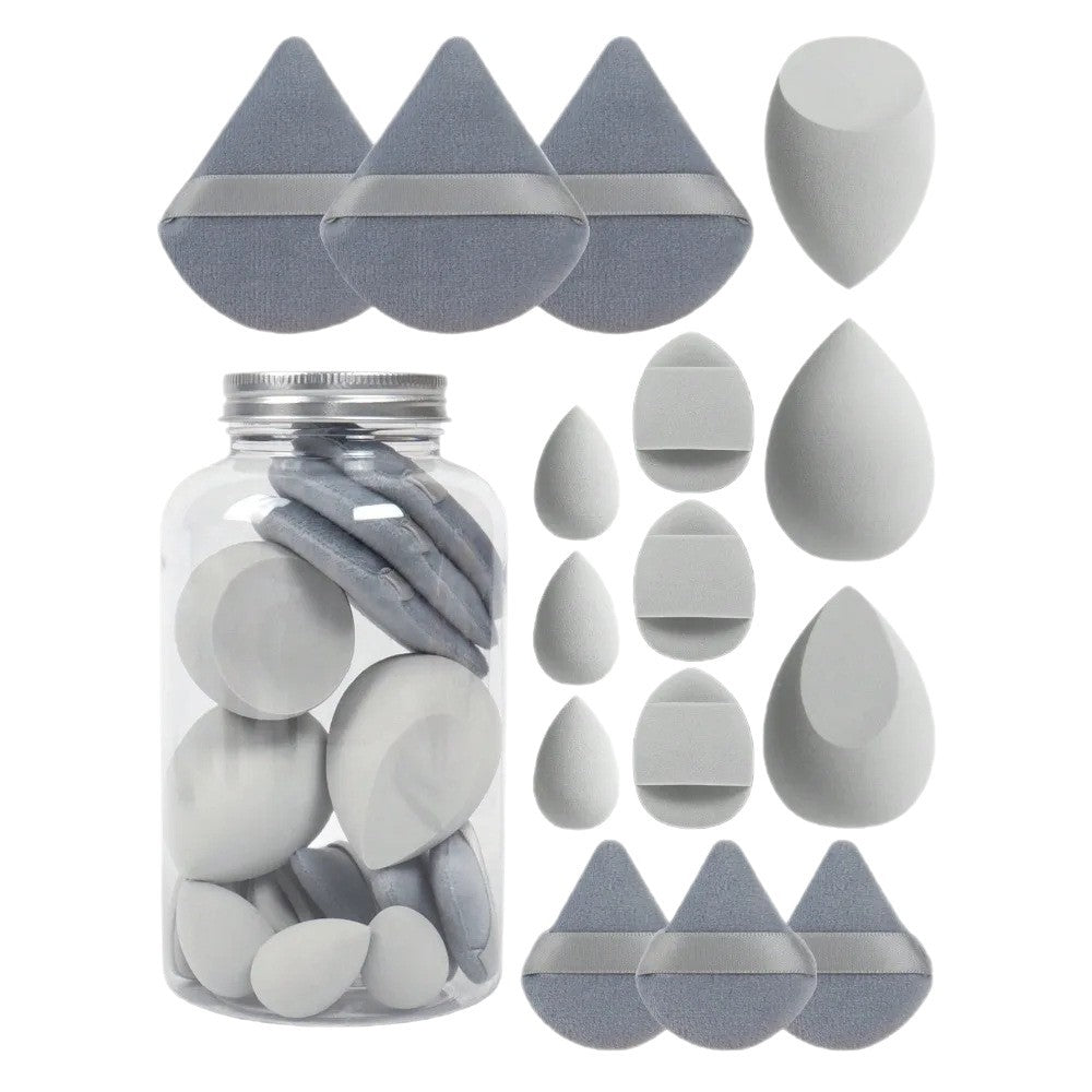 Cross-border 15-piece floating bottle beauty makeup eggs super soft sponge powder puff wet and dry dual-use makeup eggs delicate do not eat powder - image 5