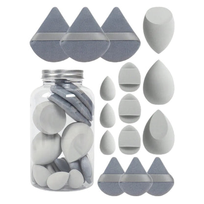 Cross-border 15-piece floating bottle beauty makeup eggs super soft sponge powder puff wet and dry dual-use makeup eggs delicate do not eat powder - image 5