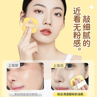 Butter Biscuit Air Cushion Powder Puff Super Soft No Powder Dry and Wet Powder Foundation Beauty Makeup Egg Guo Xiaoniu Same - image 3