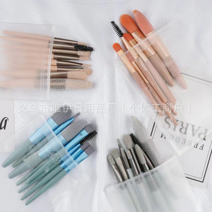Mini Eight-Piece Macaron Makeup Brush Set for Eye Details, Setting Makeup, Eyeshadow Brush, Portable Brush Bag - image 4