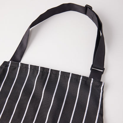 Neck Striped Apron Foreign Trade Baking Nail Art Apron Restaurant Kitchen Oil-proof Work Clothes Waiter Workwear Apron - image 4