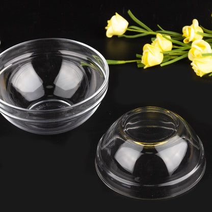 High quality glass bowl beauty salon oil bowl transparent thickened small bowl spa film tools paper film mask bowl suit - image 2