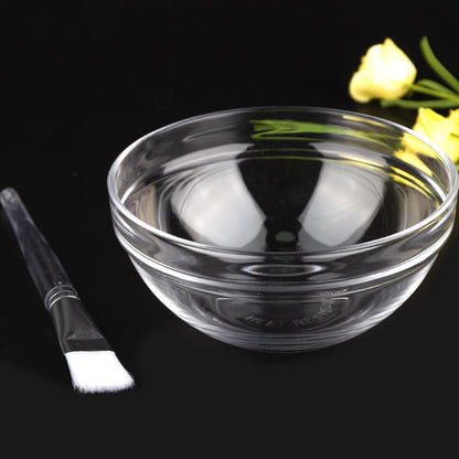 High quality glass bowl beauty salon oil bowl transparent thickened small bowl spa film tools paper film mask bowl suit - image 4