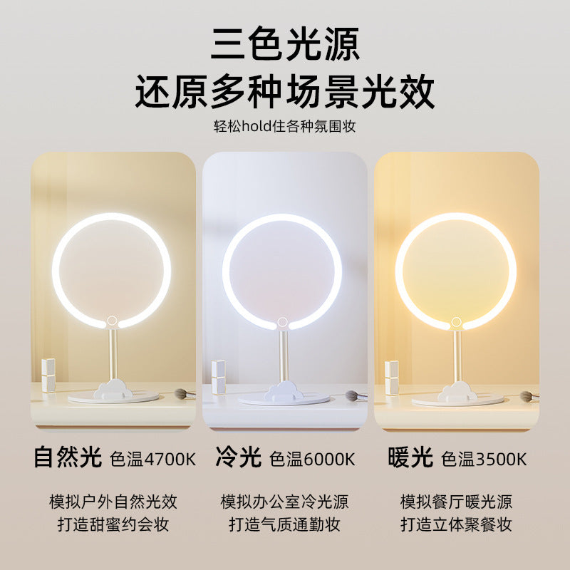 Led Mirror Makeup Mirror Desktop with Light Student Home Lighted Mirror Dressing Luminous High-Definition Mirror - image 4
