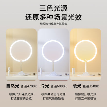 Led Mirror Makeup Mirror Desktop with Light Student Home Lighted Mirror Dressing Luminous High-Definition Mirror - image 4