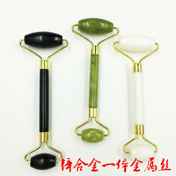 Factory direct supply jade roller beauty container massager double-head jade roller facial massager - image 1