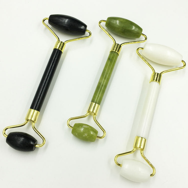 Factory direct supply jade roller beauty container massager double-head jade roller facial massager - image 2