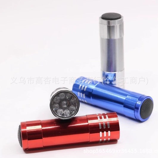 9LED purple light ultraviolet flashlight banknote detection mini nine light mask nail UV curing fluorescent agent detection pen - image 4