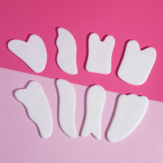 Source Factory White Jade Gua Sha Board Beauty Salon Gua Sha Sheet Cross-Border Supply Custom Facial Beauty Jade Massager - image 1