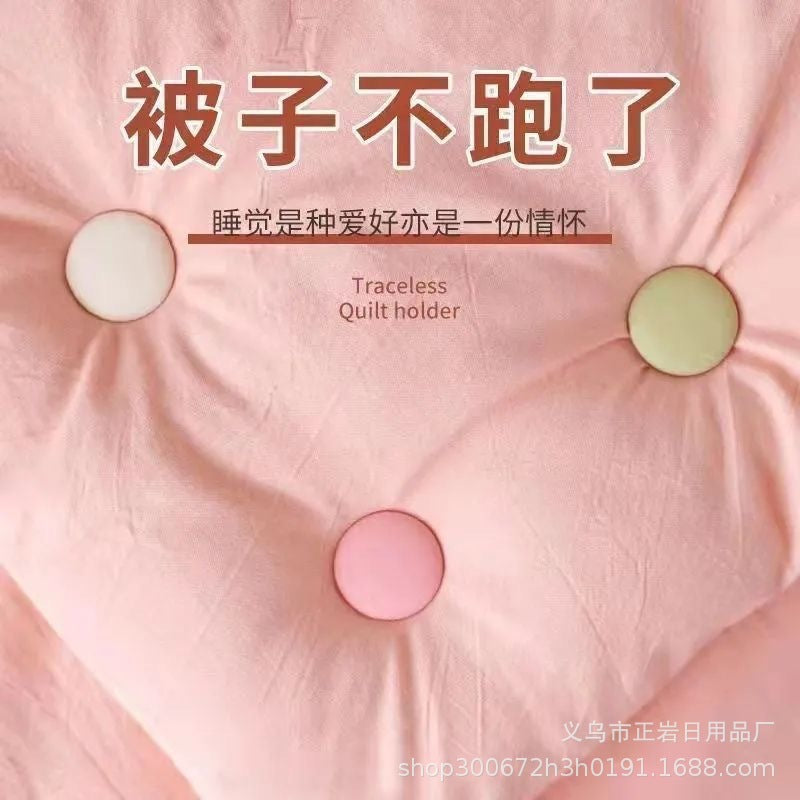 New Quilt Fixer Removable Anti-running Bed Sheet Four-piece Set Stereotype Unmarked Quilt Cover Invisible Nail Buckle Mushroom Head - image 1