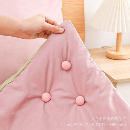 New Quilt Fixer Removable Anti-running Bed Sheet Four-piece Set Stereotype Unmarked Quilt Cover Invisible Nail Buckle Mushroom Head - image 2