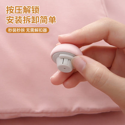 New Quilt Fixer Removable Anti-running Bed Sheet Four-piece Set Stereotype Unmarked Quilt Cover Invisible Nail Buckle Mushroom Head - image 3