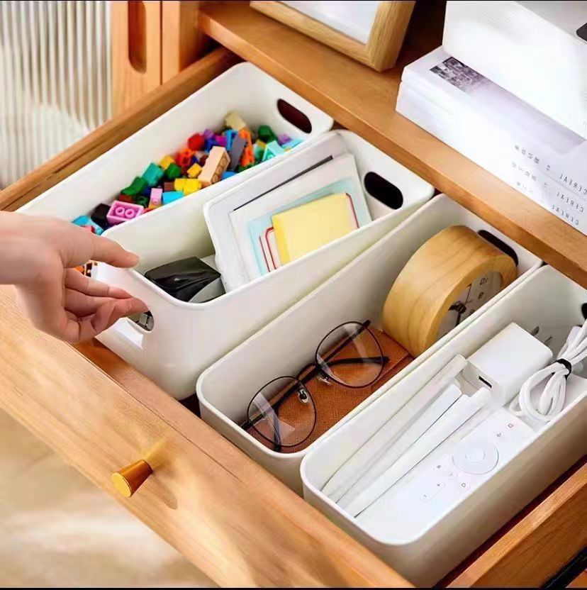 Cosmetic Storage Box Drawer Divider Organizer Rectangular Snack Miscellaneous Box Storage Box Sock Storage Box - image 4