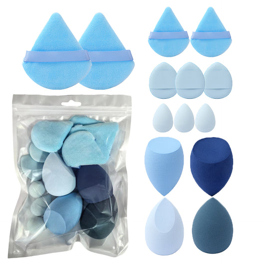 Factory Direct Sales Cross-Border 14-Piece Set of Makeup Sponges, Ultra-Soft Sponge Puffs, Delicate Makeup Sponges That Don'T Absorb Foundation and Set Makeup - image 2