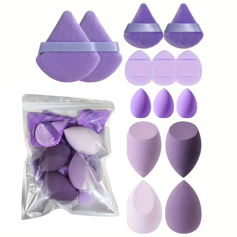 Factory Direct Sales Cross-Border 14-Piece Set of Makeup Sponges, Ultra-Soft Sponge Puffs, Delicate Makeup Sponges That Don'T Absorb Foundation and Set Makeup - image 4