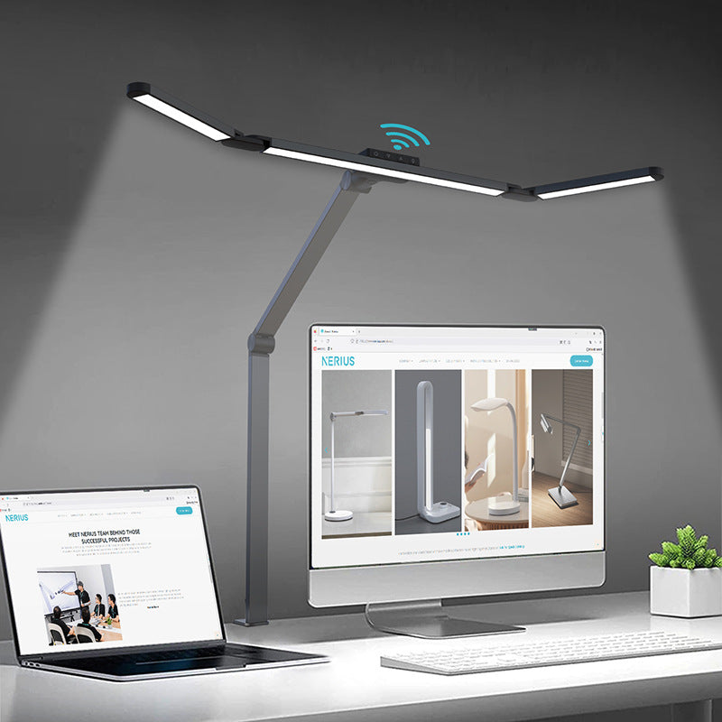New Metal High-End Work Office Manicure Cross-Border Desk Lamp Folding and Removable Clip Desk Lamp Eye Protection Study Desk Lamp - image 1