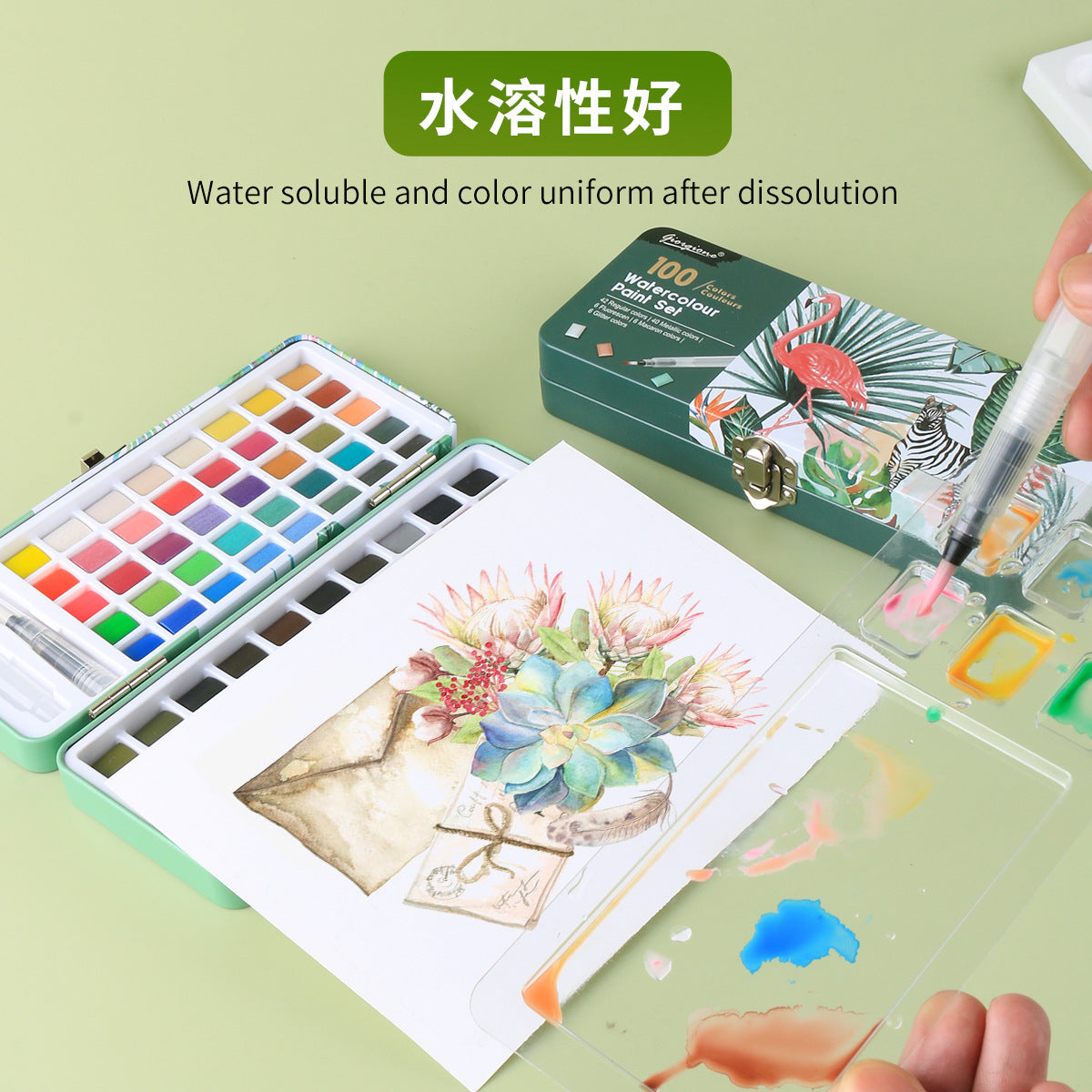 Giorgione Pearlescent Solid Watercolor Pigment suit 168/128/100 Color Art Painting Nail Art Cross Border - image 4