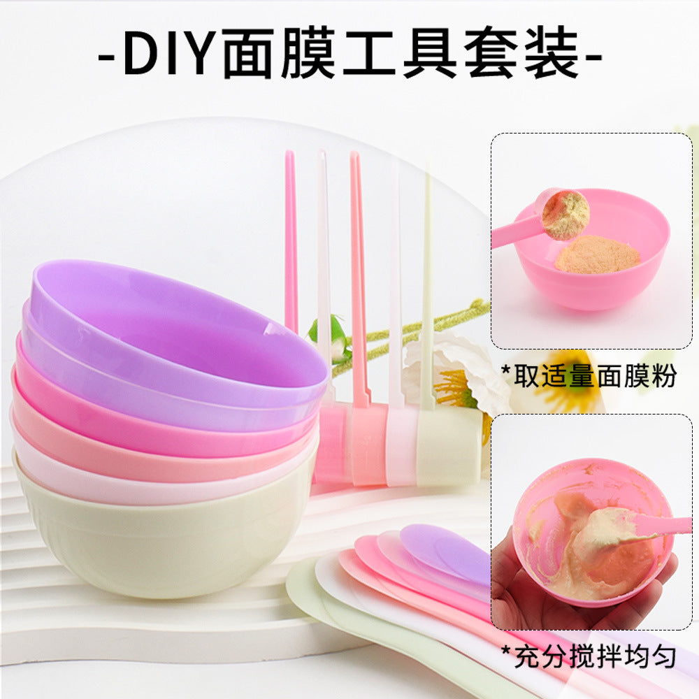 Spot Wholesale DIY Facial Mask Bowl Beauty Salon Facial Mask Tool Set Mask Mixing Bowl Scale Measuring Spoon Powder Spoon Stirring Stick - image 2