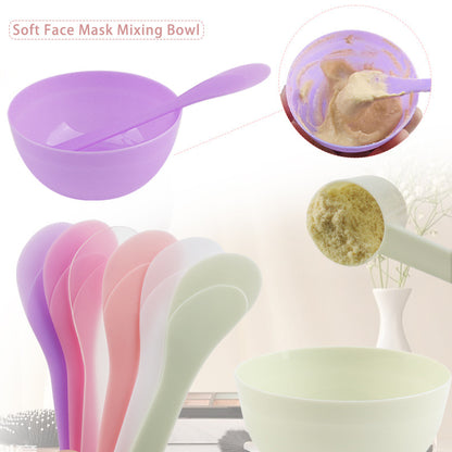 Spot Wholesale DIY Facial Mask Bowl Beauty Salon Facial Mask Tool Set Mask Mixing Bowl Scale Measuring Spoon Powder Spoon Stirring Stick - image 4
