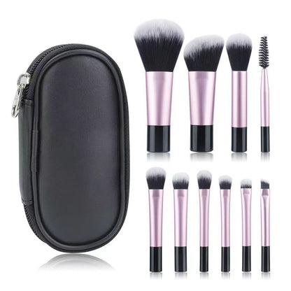 Cosmetic Brush suit Crystal Handle Portable Travel Powder Brush Blush Eye Shadow Brush Beauty Makeup Tool Makeup 10 pcs - image 2