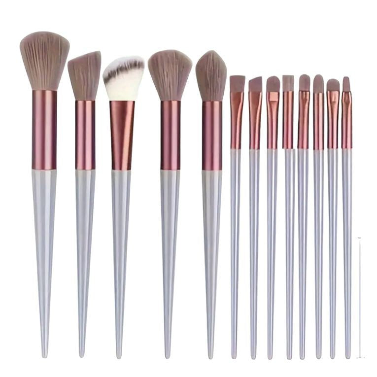 Cross-Border 13-Piece Set of Makeup Brushes, Green Brown, Brown, Soft-Bristled Non-Shedding Brush Set, Eye Shadow Loose Powder - image 5