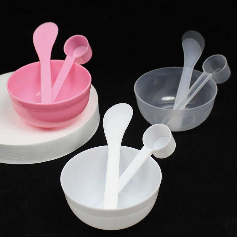 Beauty Mask Bowl Individual Packaging Makeup Spa Tool Three-Piece Set Plastic Small Bowl Mixing Rod Measuring Scale Spoon - image 3