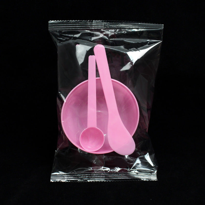 Beauty Mask Bowl Individual Packaging Makeup Spa Tool Three-Piece Set Plastic Small Bowl Mixing Rod Measuring Scale Spoon - image 4