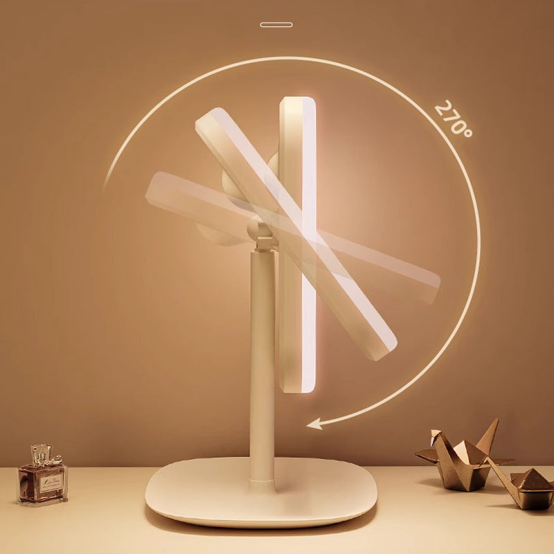 Led Makeup Mirror with Lamp Desktop Internet Celebrity Women's Small Mirror Ins Style Dormitory Desktop Portable Small Dressing Mirror - image 4