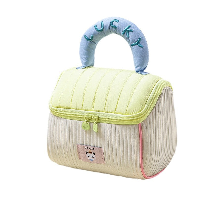 Cute House Cosmetic Bag Large Capacity Cabin Toiletry Bag Portable Portable Storage Bag Cloud-Like Cartoon Storage Bag - image 5