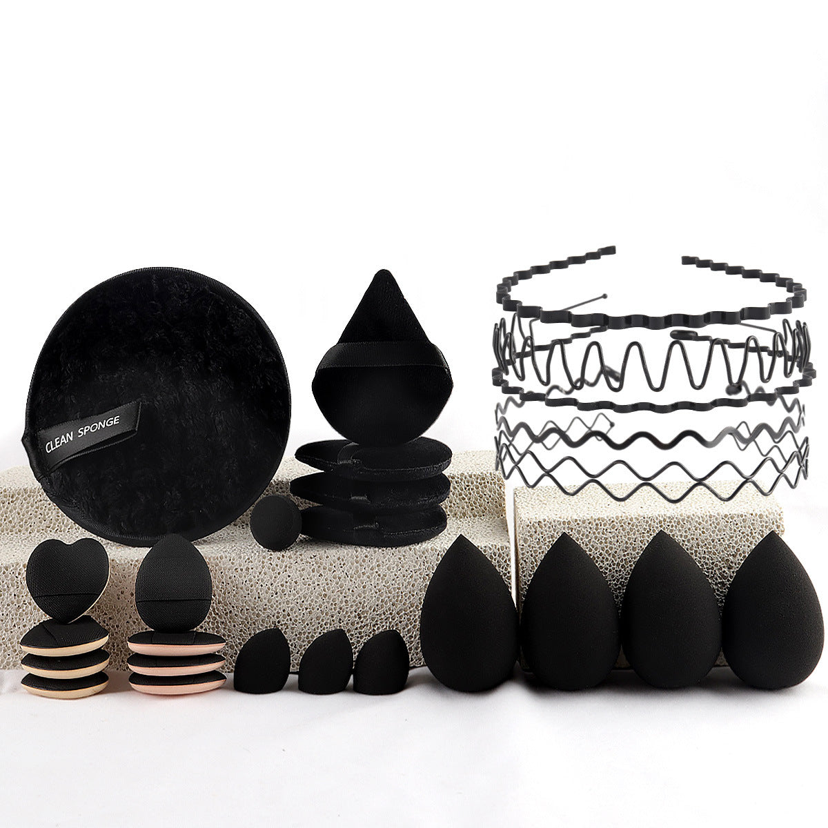 47-piece set of beauty tools combination xiangfeng cosmetic bag cosmetic brush suit portable wash travel puff makeup - image 3