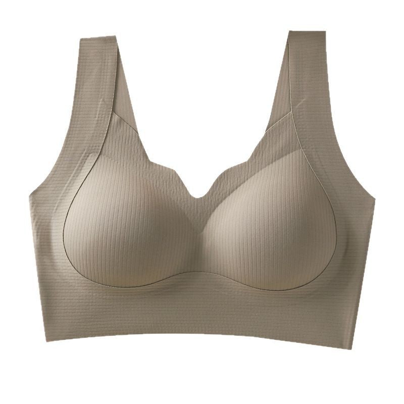 Small Chest Thickened Women's Underwear Anti-sagging Collapsing Accessory Breast Gathering Lifting Non-steel Ring Seamless Vest-type Beauty Back Bra - image 5
