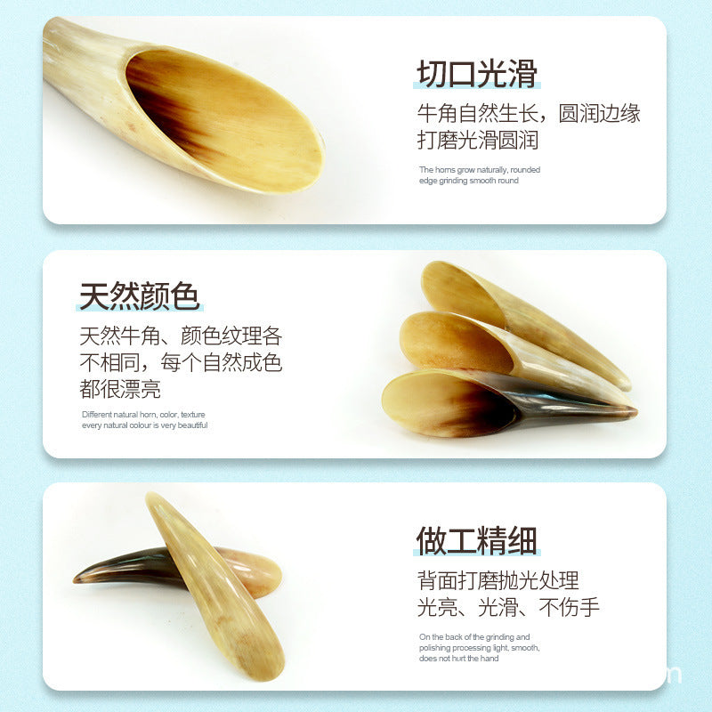 Natural Horn Scraping Tube Back Massage Scraping Board Beauty Salon Body Universal Extra Large Acupoint Stick - image 4