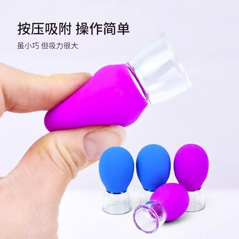 Beauty Facial Walking Jar Meridian Cup Cupping Silicone Household Set Glass Eye Lifting Moisture Absorption Massage Manual Scraping - image 3