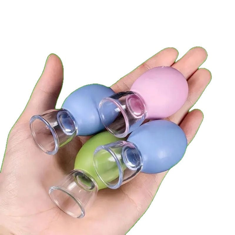Beauty Facial Walking Jar Meridian Cup Cupping Silicone Household Set Glass Eye Lifting Moisture Absorption Massage Manual Scraping - image 5