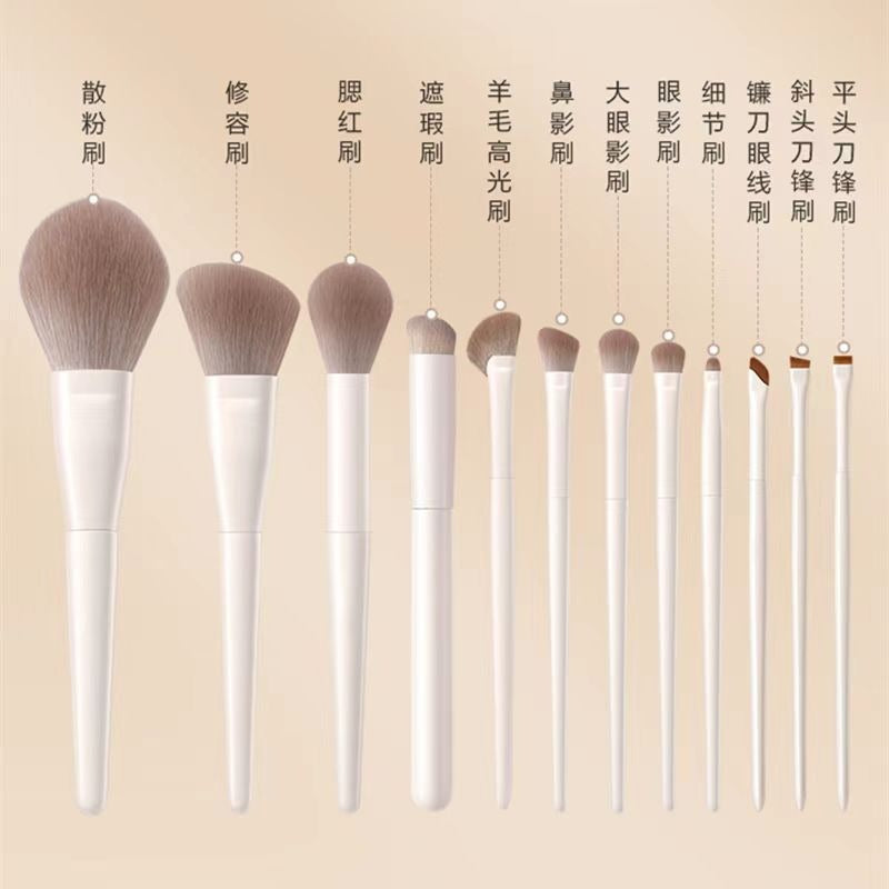 Cheng Shian Recommends Cloud Porcelain Makeup Brush Set Eyeshadow Brush Blade Brush Sickle Eyeliner Brush Loose Powder Brush Makeup Tools - image 4
