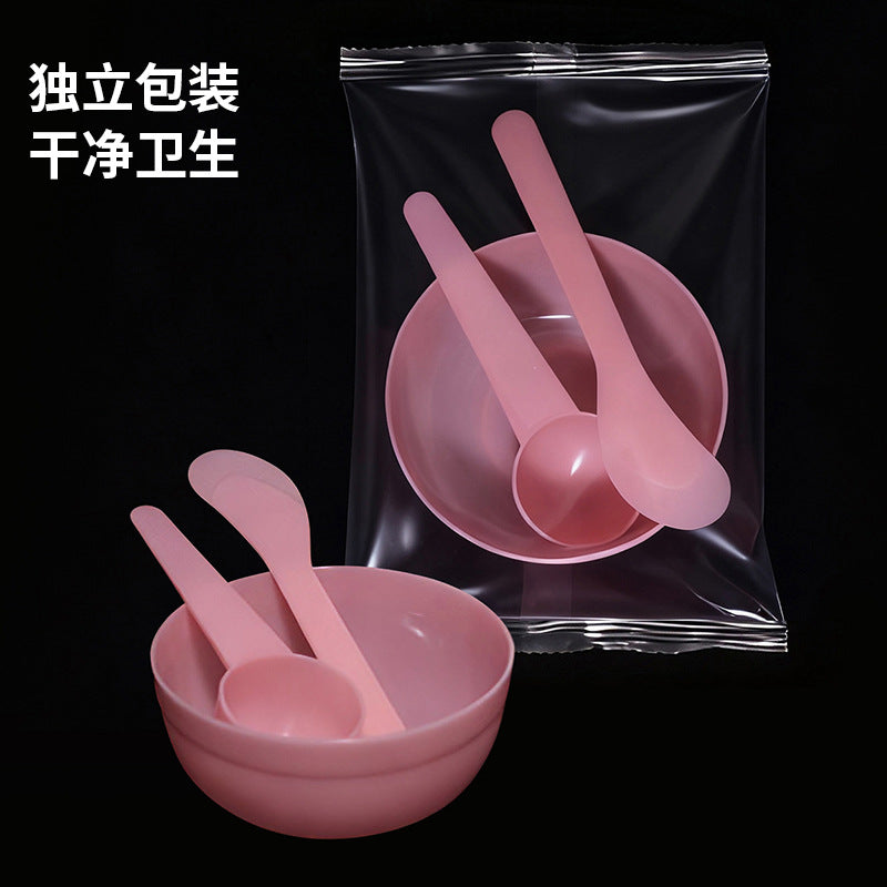 Seaweed Mask Bowl Three-Piece Set, Individually Packaged, Mixing Bowl, 10g Spoon Stick, DIY Beauty Bowl, Spa Plastic Bowl Set - image 2