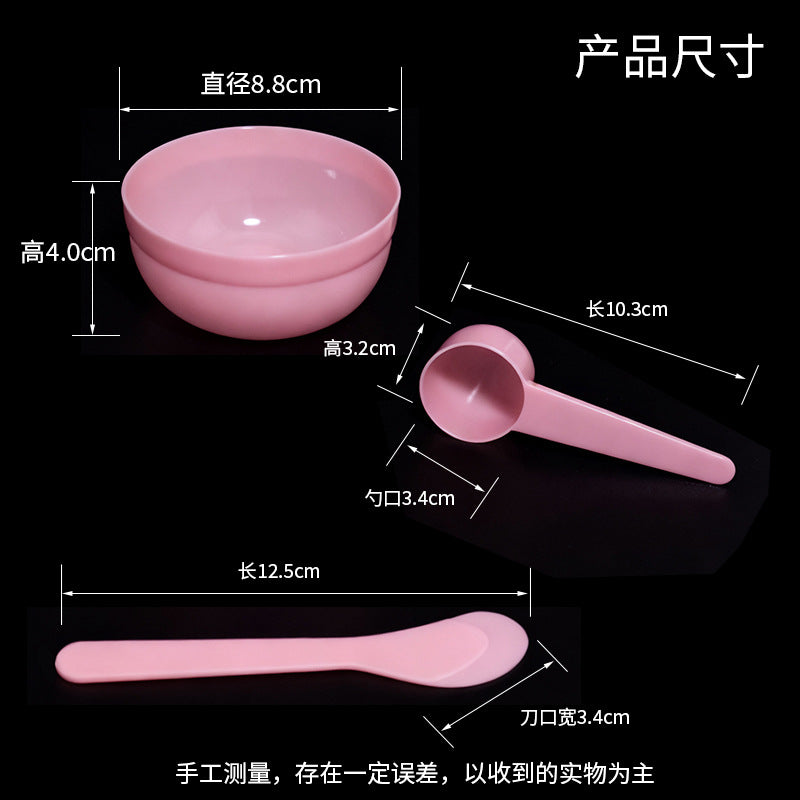 Seaweed Mask Bowl Three-Piece Set, Individually Packaged, Mixing Bowl, 10g Spoon Stick, DIY Beauty Bowl, Spa Plastic Bowl Set - image 3