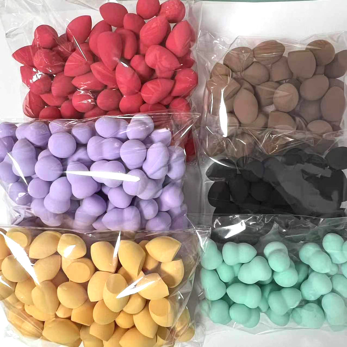 Cross-border Medium Packaging Mini Beauty Egg Makeup Egg Makeup Sponge Powder Puff Water Drops Gourd Oblique Shape Powder Puff - image 2